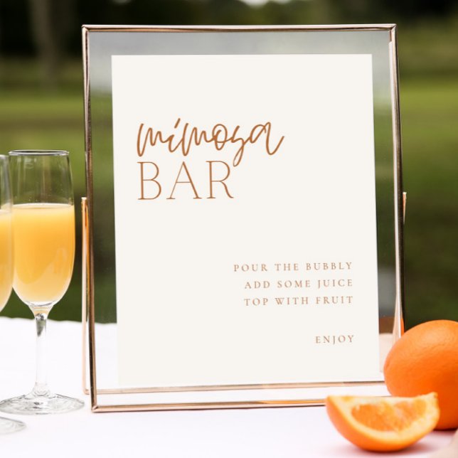 Earthy Minimal Mimosa Bar Sign (Creator Uploaded)