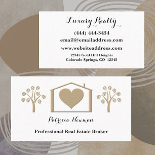 Earthy Minimalist Realtor Business Card 