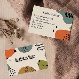 Earthy Modern Abstract Painted Art  Business Card