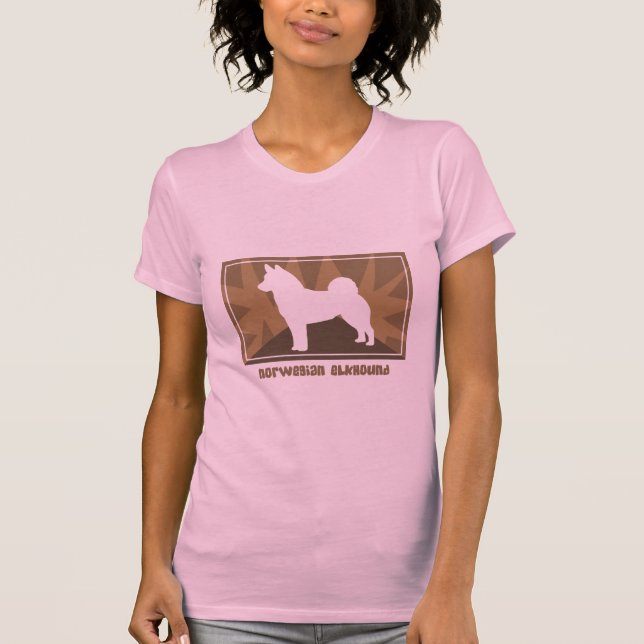 Earthy Norwegian Elkhound T-Shirt (Front)
