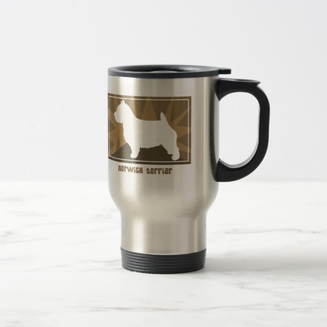 Earthy Norwich Terrier Travel Mug (Right)