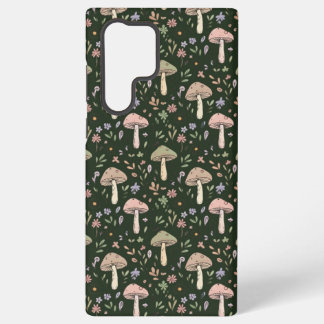 Earthy Olive Green Fungi Seamless Pattern Rustic Samsung Galaxy Case