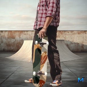 Earthy Organic Skateboard - Minimalist Boho Design