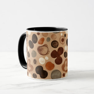 Earthy Pebble Pattern Mug – Warm Stone Dots