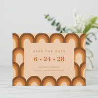 Earthy Retro 70s Geometric Groovy Fall Wedding