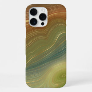 Earthy Retro Strata Vintage Neutral Tone Agate iPhone 16 Pro Max Case