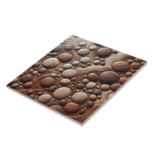 Earthy Rock-Tile Art Arrangement Tile (Side)