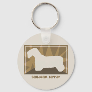 Earthy Sealyham Terrier Key Ring