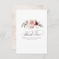 Earthy Shade Flowers Elegant Little Thank You