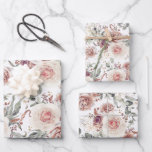 Earthy Shades Floral Botanical Watercolor Pattern Wrapping Paper Sheet<br><div class="desc">Earthy shades flowers pattern wrapping papers</div>
