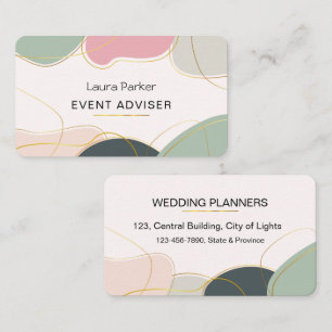 Earthy Simple Modern Abstract Minimal  Business Card