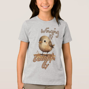 Earthy Small Cosy Bird Tri-Blend Shirt