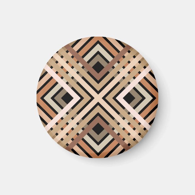 Earthy Squares Pattern Magnet (Front)