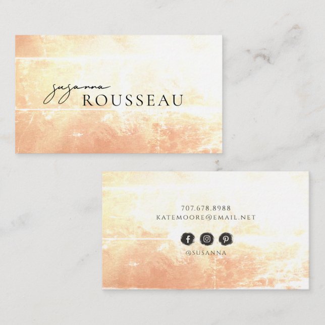 Earthy Terracotta Cream Calling Card (Front/Back)