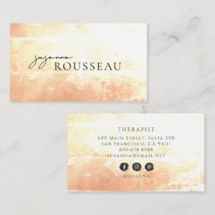 Earthy Terracotta Cream Therapist Business Card