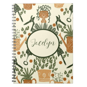 Earthy Terracotta & Green Plant: Garden Lover's Notebook