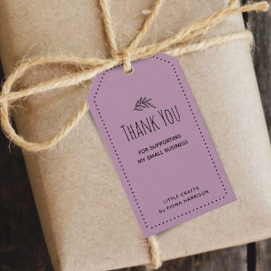 Earthy Thank You For Supporting My Small Business Gift Tags