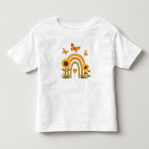 Earthy Tone Watercolor Boho Rainbow Toddler T-Shirt