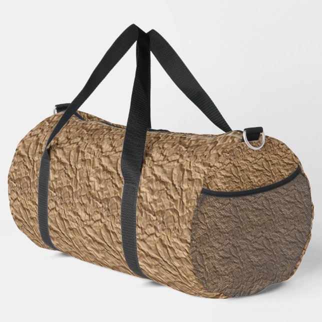 Earthy Toned Crinkle Look  Duffle Bag (Right Corner)