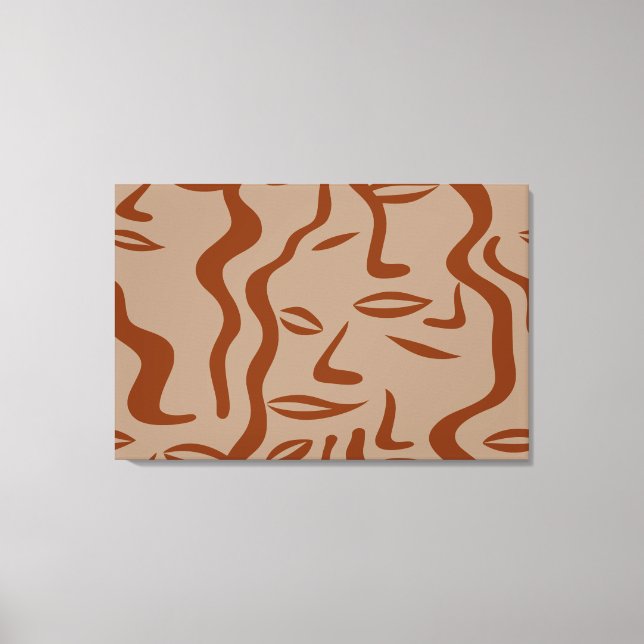 Earthy Tones Abstract Women's Faces  Canvas Print (Front)