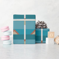 Earthy Tones Brown, Blue Elegant Modern Geometric