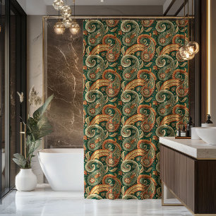 Earthy Tones Curtain Gift for Grandparents’ Bath