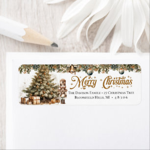 Earthy tones green gold Christmas tree Nutcracker