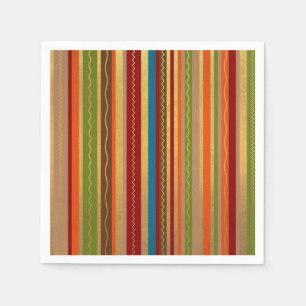 Earthy Tones Stripes  Napkin