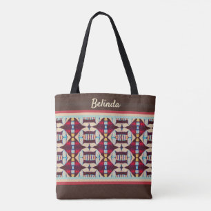 Earthy Tribal Tapestry Tote Bag