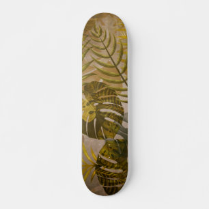 Earthy Tropical Pattern Skateboard