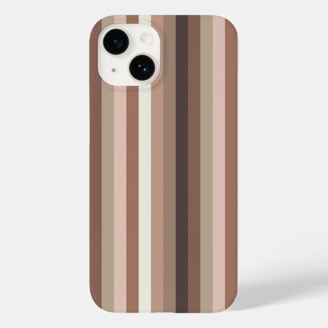Earthy Vertical Stripe Pattern Case-Mate iPhone Case (Back)