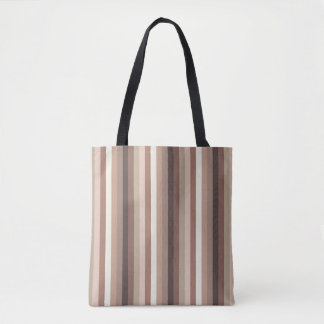 Earthy Vertical Stripe Pattern Tote Bag