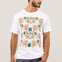 Earthy Whimsical: Watercolor Flower Motif.