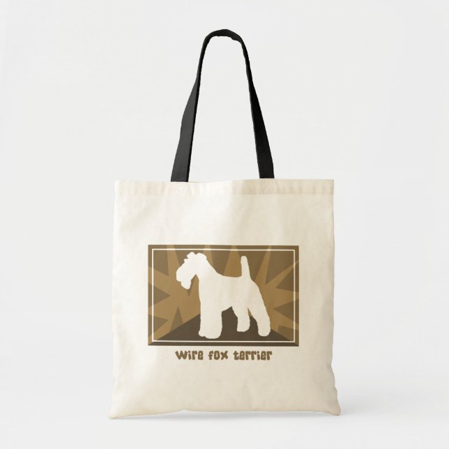 Earthy Wire Fox Terrier Tote Bag (Front)