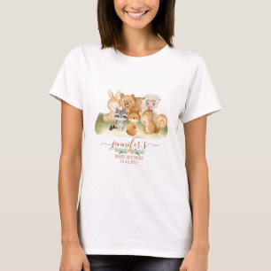 Earthy Woodland Animals Baby mummy to be T-Shirt