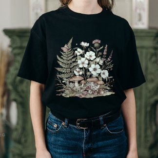 Earthy Woodland Wildflower Aesthetic Nature Tee