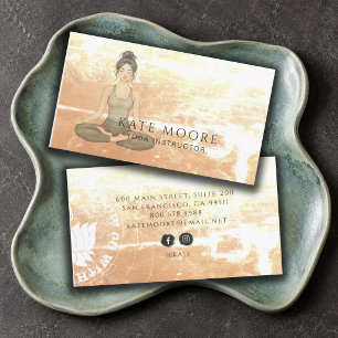 Earthy Yoga Instructor Business Card