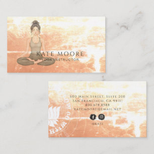 Earthy Yoga Instructor Business Card
