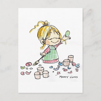 EAS-001 Coloured Eggs Postcard