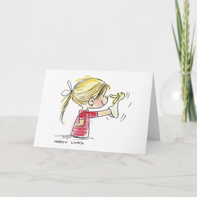EAS-010 Easter Puppet Holiday Card (Front)
