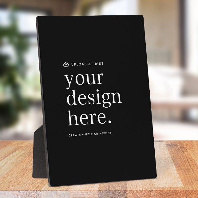 Easel Sign Your Design Upload 5" x 7" Plaque (Your own signage creation, simply upload your photo or design artwork from Photoshop, Canva & more!)