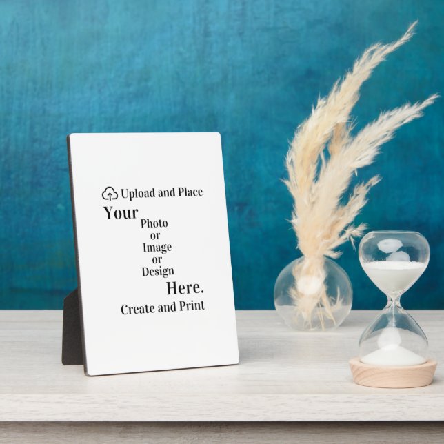 Easel Your Design or Photo Upload Plaque (Side)