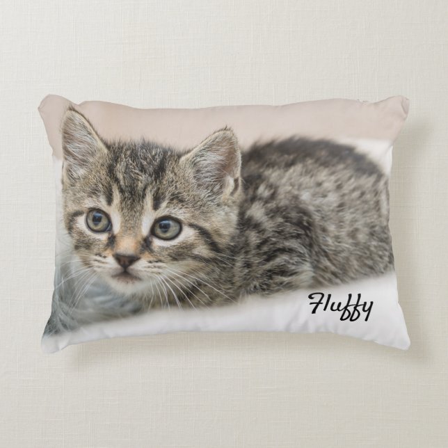 Easily add your Pet's photo Decorative Cushion (Front)