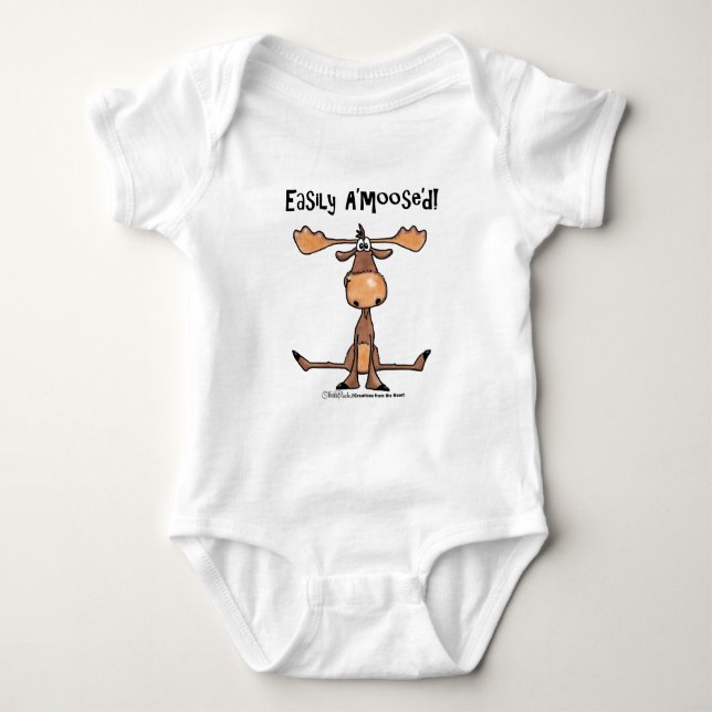 Easily A'Moose"d Baby Bodysuit (Front)