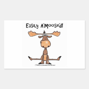 Easily A'moose'd Rectangular Sticker