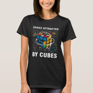 Easily Attracted By Cubes  Speed Cubing T-Shirt