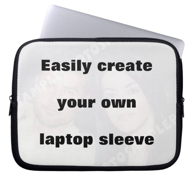 Easily create your laptop sleeve Remove big text! (Front)
