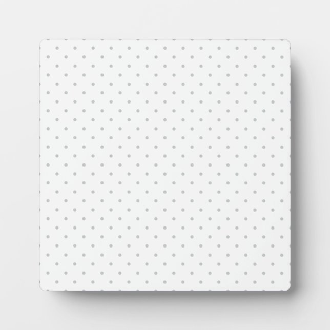 Easily Customise Colour from Grey Mini Polka Dots Plaque (Front)