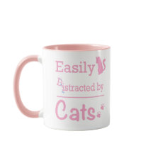 Easily "D" istracted by Cats Cute Funny