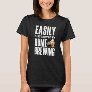 Easily Distraced Home Brewing Homebrow Brewery Bee T-Shirt
